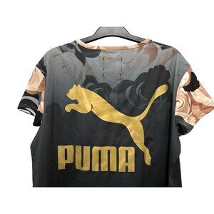 Women's XSmall Oversized PUMA Tee T-Shirt Roses Puma Logo